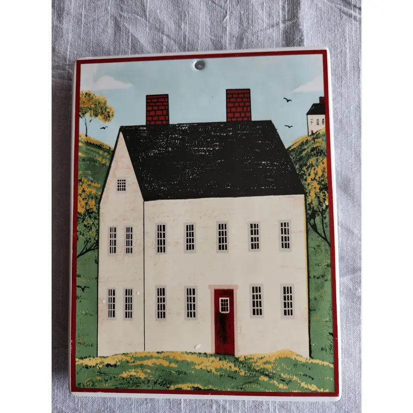 Brandon House "Country Life" Ceramic Trivet / Wall Plaque 1998