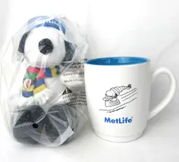 Vintage Snoopy Metlife Mug and 2014 Olympics Plush