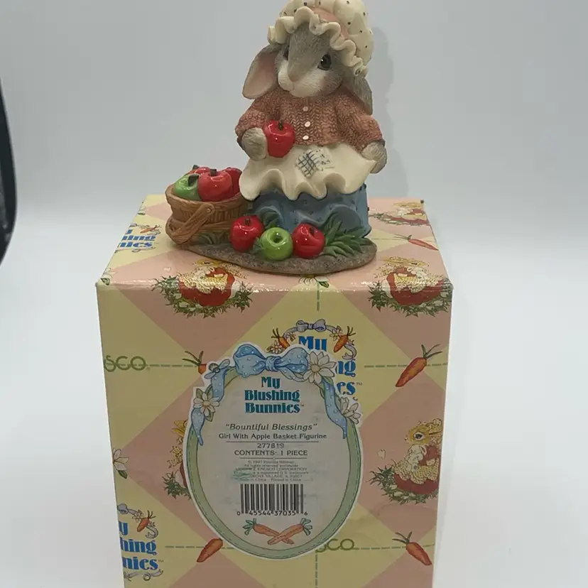 Enesco My Blushing Bunnies, Bountiful Blessings With Box
