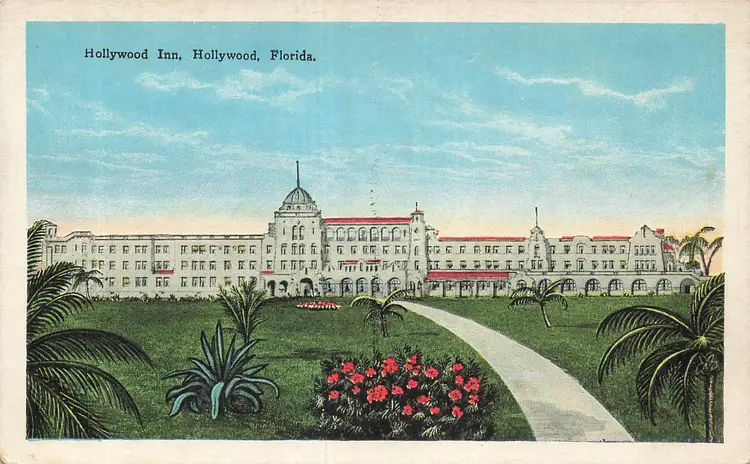 HOLLYWOOD FLORIDA~HOLLYWOOD INN~1920s POSTCARD