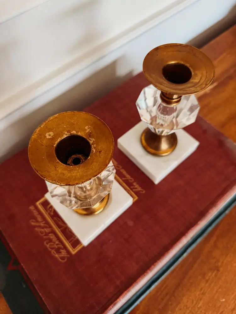 Hollywood Regency Candlestick Holders