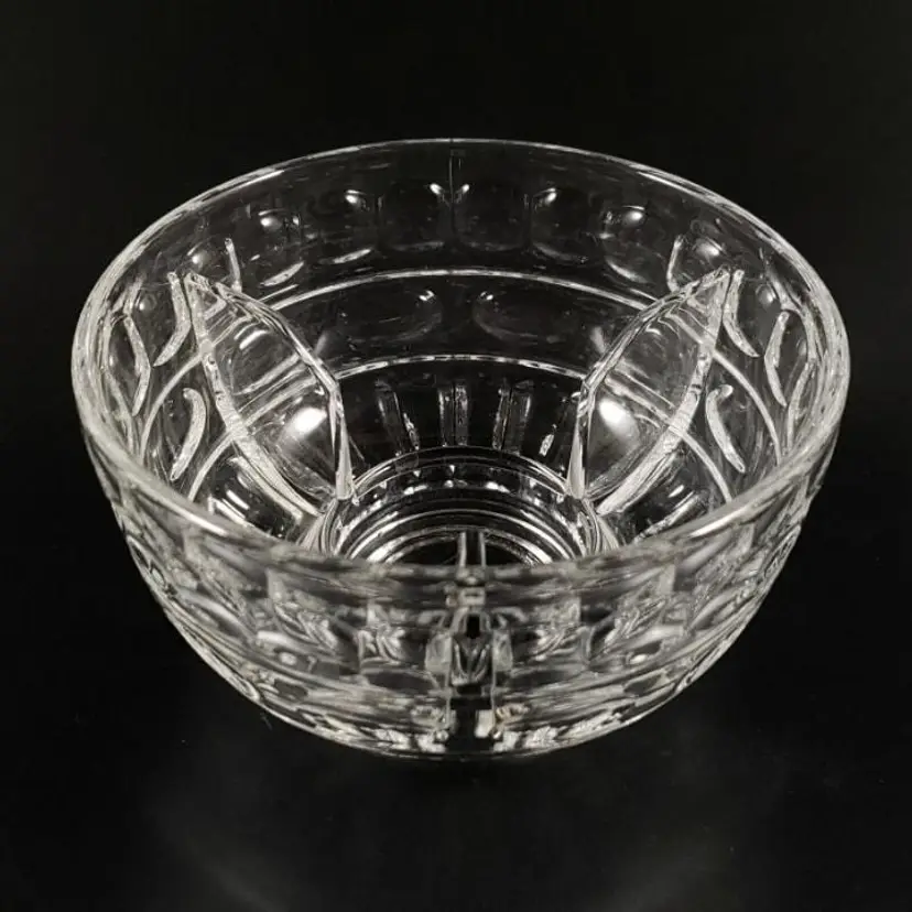 Vintage FOSTORIA HERMITAGE Clear Glass Grapefruit Fruit Manual Juicer