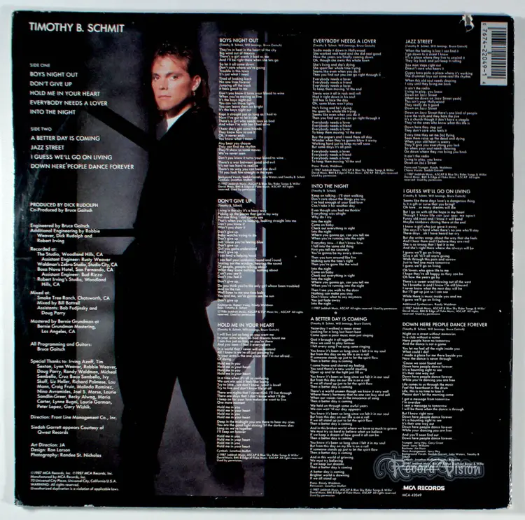 Timothy B. Schmit - Self titled (1987) Vinyl LP • Eagles Blue Eyed Soul