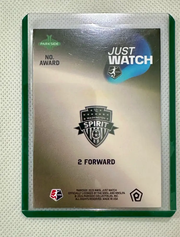 Trinity Rodman /51 2025 Parkside NWSL Just Watch Keepr Exclusive