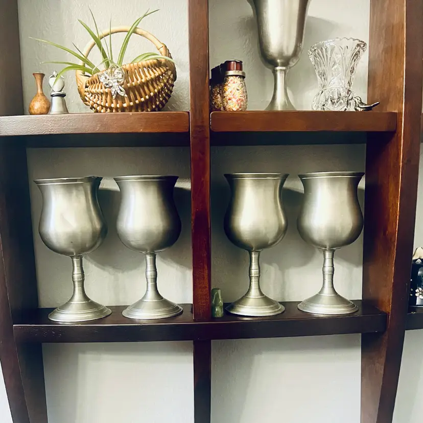 Pewter Goblet Set (4) *callout