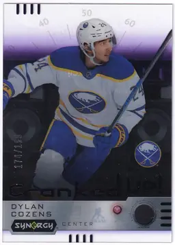2023-24 Synergy Cranked Up Purple #CRDC Dylan Cozens Buffalo Sabres Hockey Card