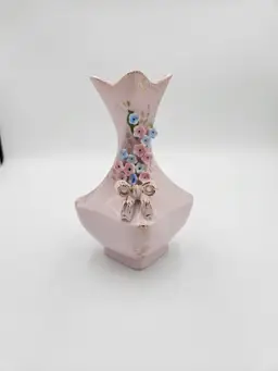 #B11 St Claire Porcelain Pink Bud Vase