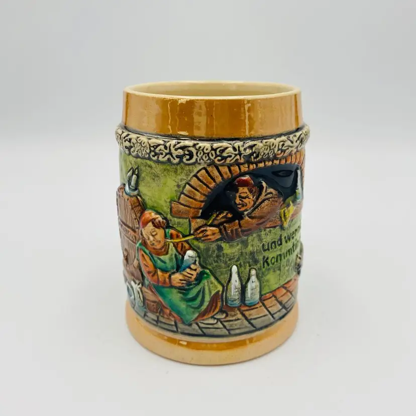 Vintage German Mug Beer Stein Made In Germany Werviel Bier Trinkt Schlaft Gut..