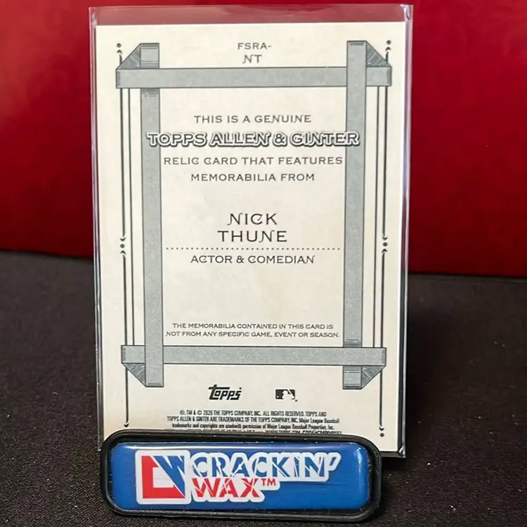 Nick Thune 2020 Topps Allen & Ginter Relic Card Actor & Comedian 