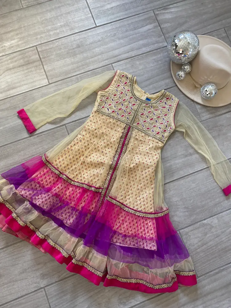 DD Varsha Girls India Made Embellished Dress Size 4