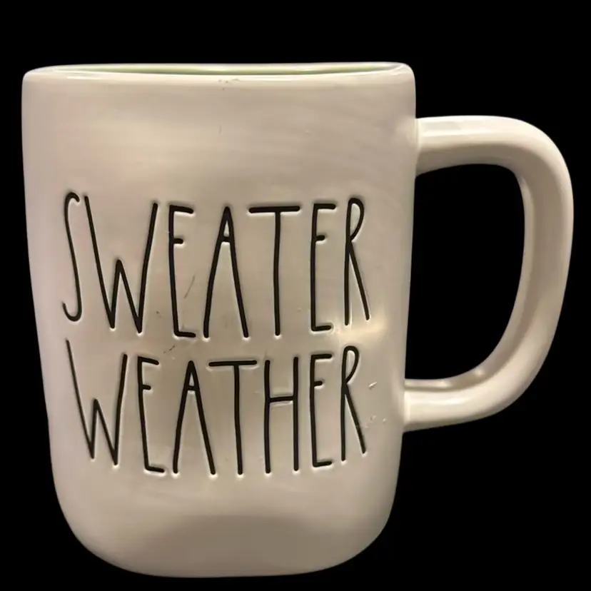 Rae Dun Sweater Weather With Green Inside Mug