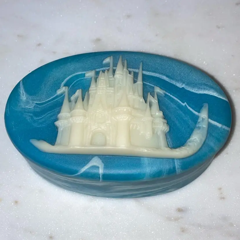 Vintage Disney Castle Trinket Box! 4 1/4” Long x 2 1/2” Wide x 2” Tall!