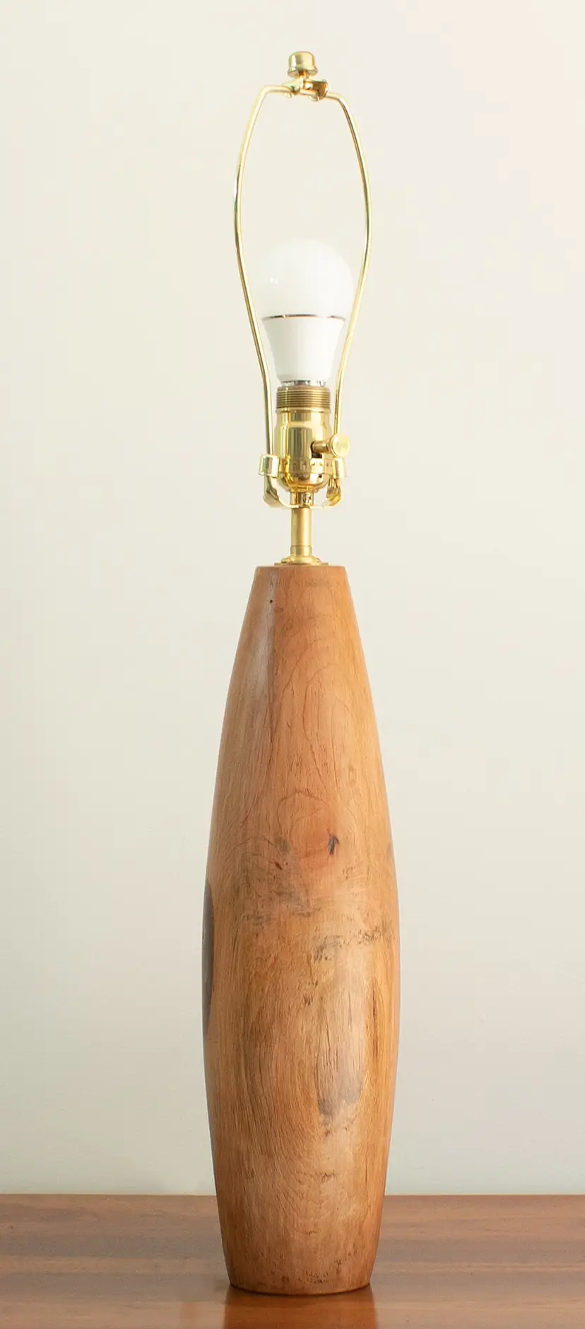 17" High Hand Crafted Turned Cherry Lamp - MADE TO ORDER