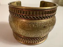 Vintage Brass Cuff Bracelet