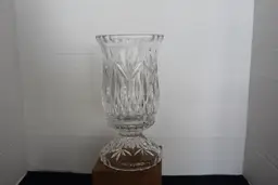 Princess House Highlights 2-Piece Lead Crystal Hurricane Candle Lamp, #870