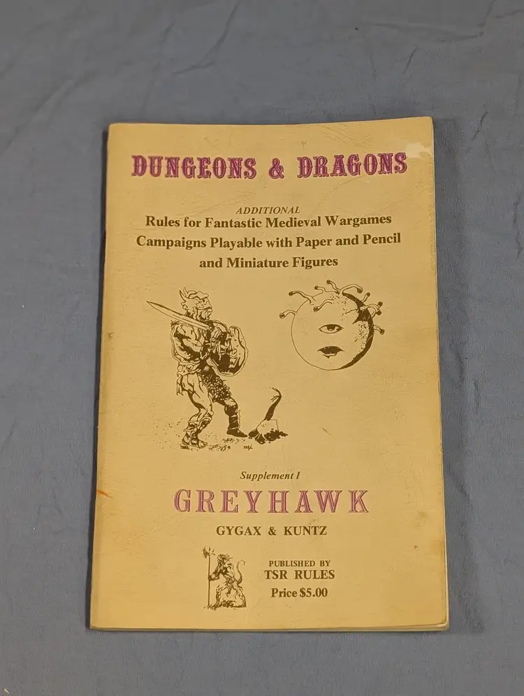 Original Dungeons & Dragons (OD&D) Supplement I: Greyhawk.