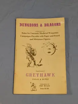 Original Dungeons & Dragons (OD&D) Supplement I: Greyhawk.