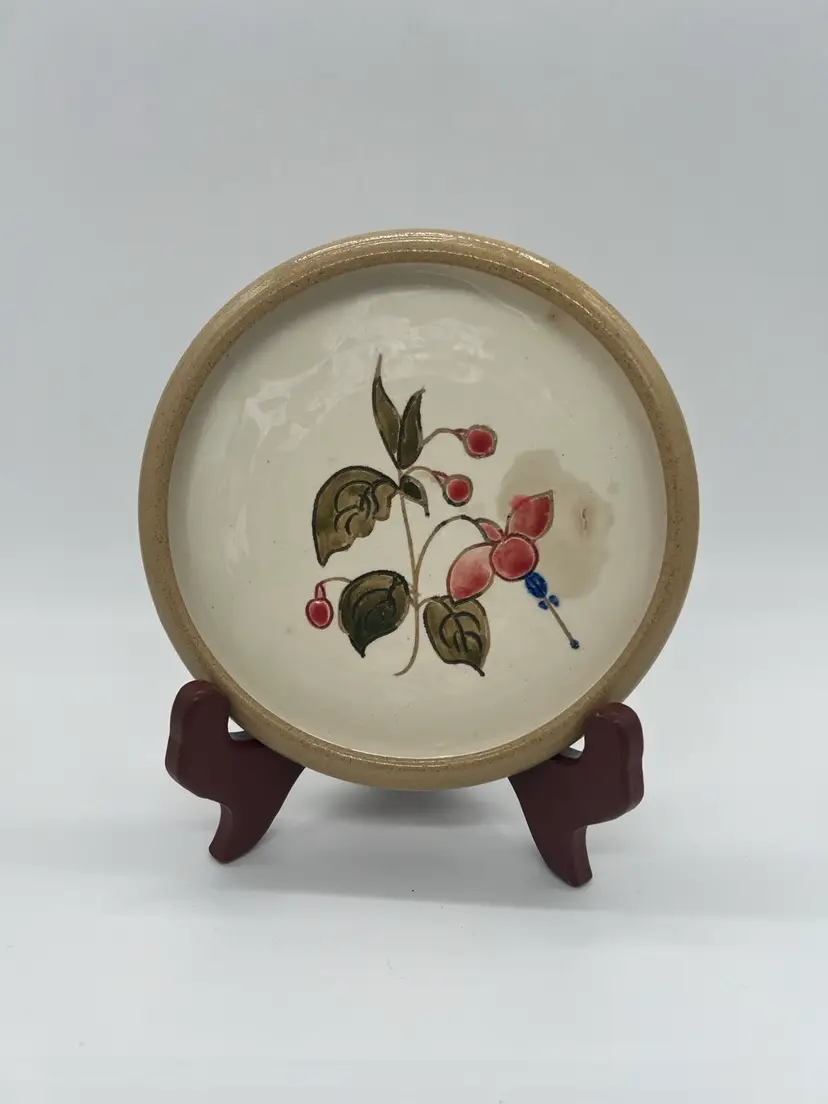 O’Neill Ireland Waterford Pottery Ireland Fuchsia Flower Trinket Dish *READ*