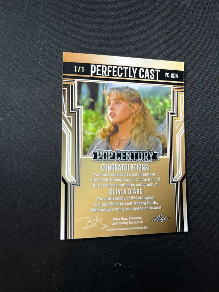 2023 Leaf Pop Century OLIVIA D'ABO Perfectly Cast Auto 1/1 - Conan the Destroyer