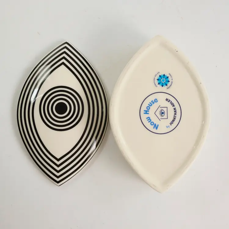 Jonathan Adler Wink Eye Ceramic Trinket Box Pop Art Lidded Dish
