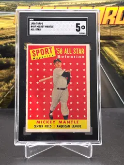 Mickey Mantle 1958 Topps SGC 5