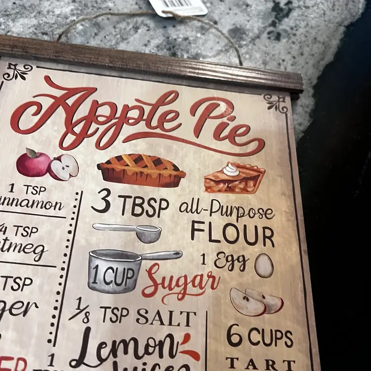 021 New Pie Wall Sign Made Of Mdf Farmhouse, Rustic Decor