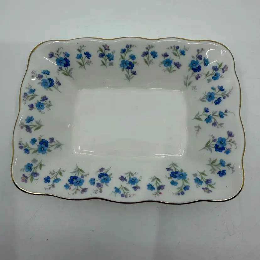 Vintage Memory Lane Small Rectangular Dish By Royal Albert England