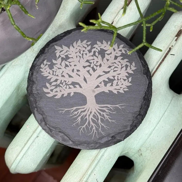 Tree of Life Slate Coaster