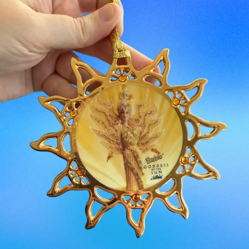 ‘96 ENESCO Bob Mackie Goddess Of The Sun Barbie Ornament, Lt Ed. W/ Box, COA