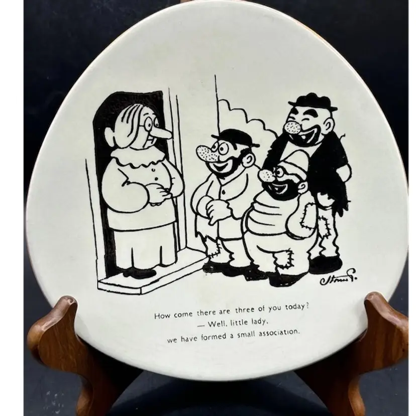 Knabstrup Plate with Storm P. Motif and Verse