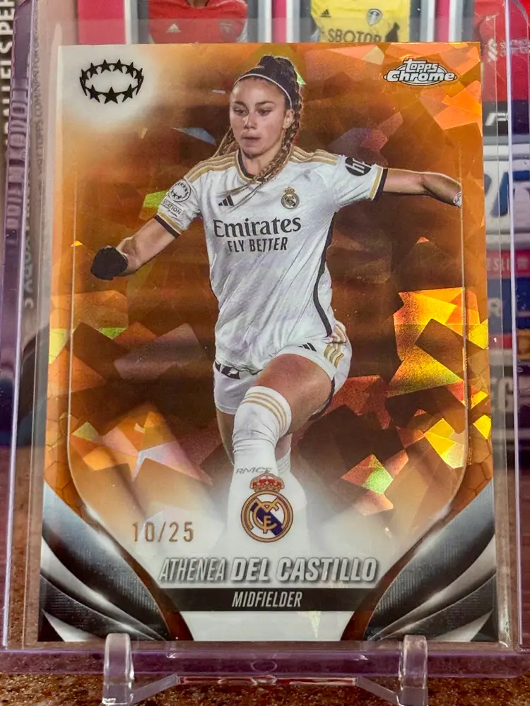 Athenea Del Castillo 2023-24 Topps Chrome Sapphire Orange /25 #22 Real Madrid Spain