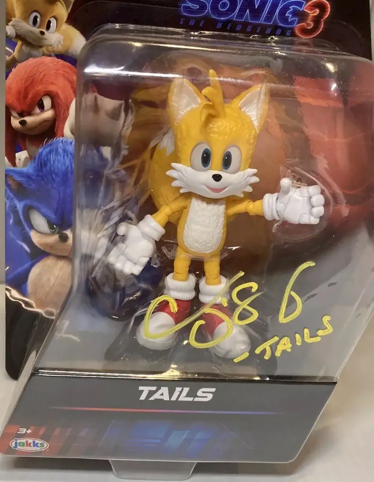 Sonic The Hedgehog 3 Movie TAILS Figure 2024 Signed Colleen O’Shaughnessy +proof