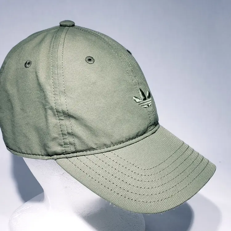 Adidas Modern Relaxed Fit Strapback Green Cap Hat Embroidered Logo Vent Holes