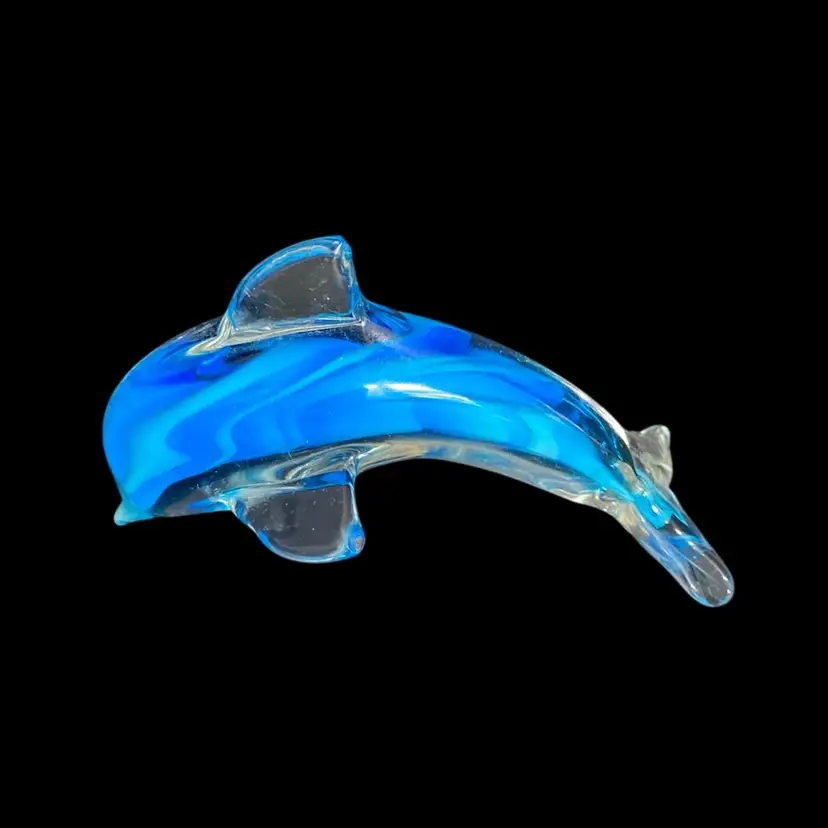 Handblown Dolphin Paperweight - Approximately 5” X 2 1/2” X 2”