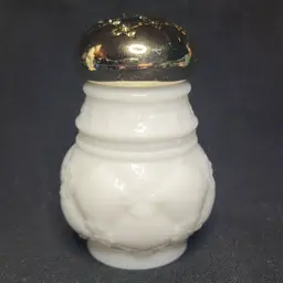 Vintage Avon Milk Glass "Unforgettable" Powder Sachet Bottle UV Glow