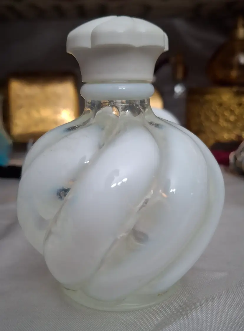 66 Vintage Fenton Opalescent Swirl Perfume Bottle