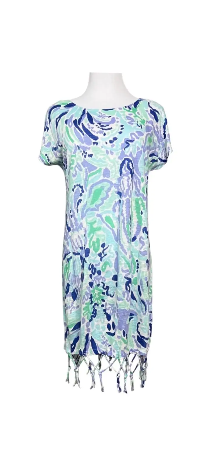 Lilly Pulitzer Beachcomber Dress Lilly Lilac Nice Ink sz SMALL A-Line Coverup