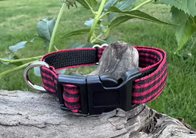 Dog/Cat/Puppy Collar Red Plaid Small Handmade NEW