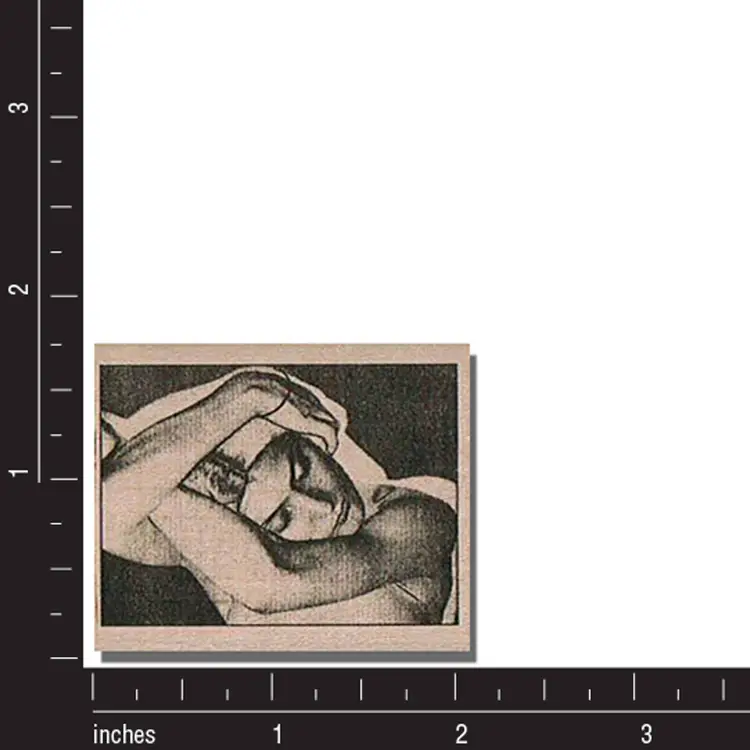 Lady With Arms Art Rubber Stamp