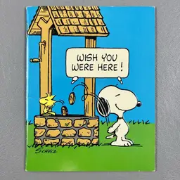 Vintage Hallmark Snoopy Wish You We’re Here Greeting Card Peanuts 1982 Booklet Woodstock