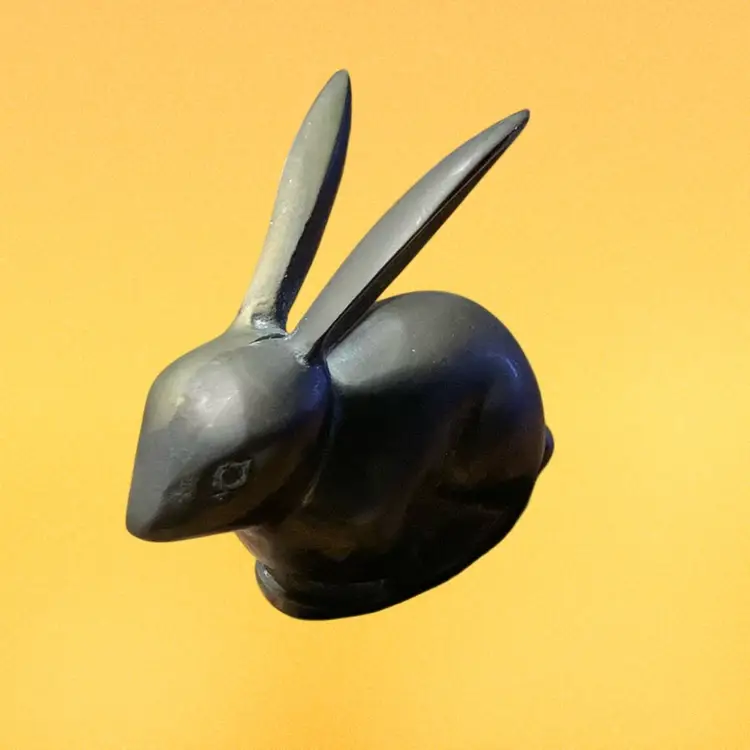 16. Vintage Small Brass Rabbit Paperweight