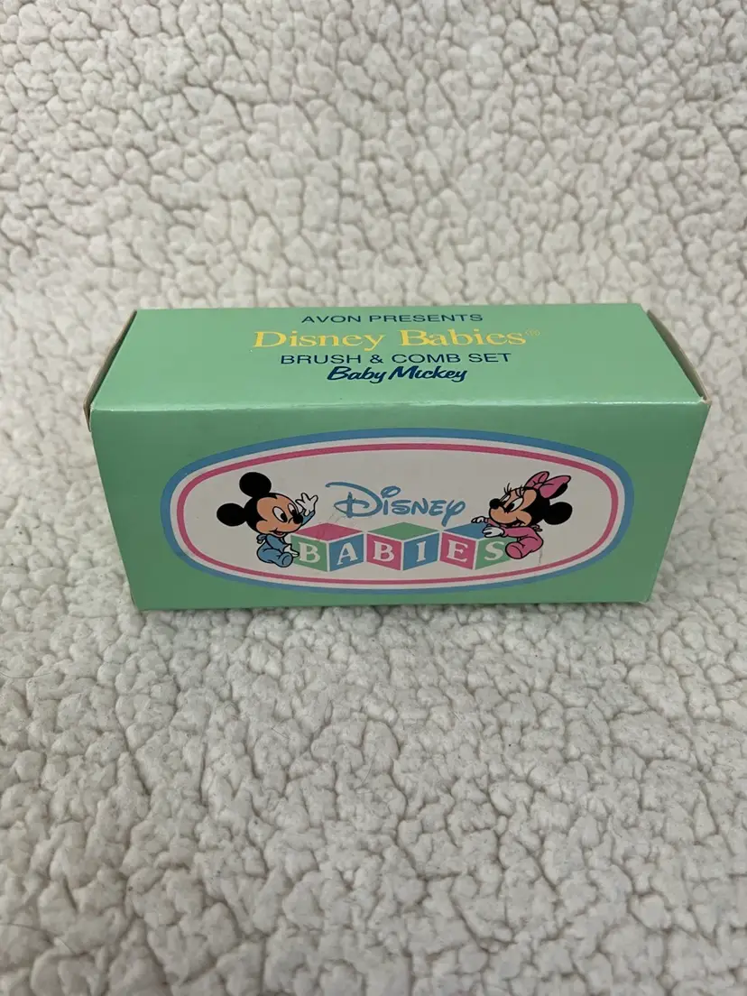 Vintage Avon Mickey Mouse Baby Comb & Brush Set