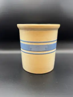 Old Pottery Stoneware Crock 5.5”; 5” Diameter