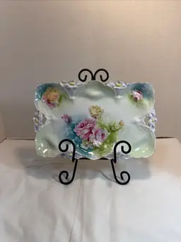 Antique Porcelain Dresser Tray Transferware Design