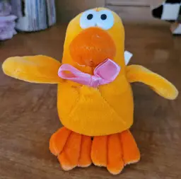 Vintage Orange Duck Plush c.1990s