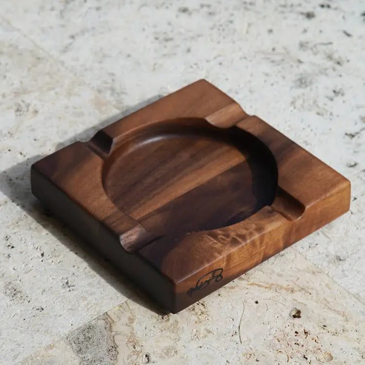 Handcrafted Walnut Cigar Ashtray