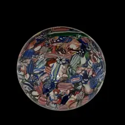 ST MANDE SCRAMBLE DESIGN GLASS
PAPERWEIGHT