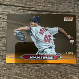 Pedro Martinez 2024 Stadium Club Orange Chrome Refractor /99 Boston Red Sox