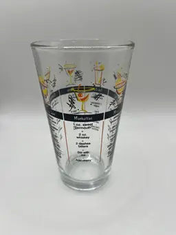 Libby Cocktail Mixed Drink Recipe Glass Bar Ware Barware Vintage Alcohol