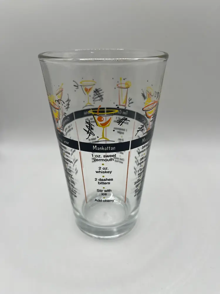 Libby Cocktail Mixed Drink Recipe Glass Bar Ware Barware Vintage Alcohol